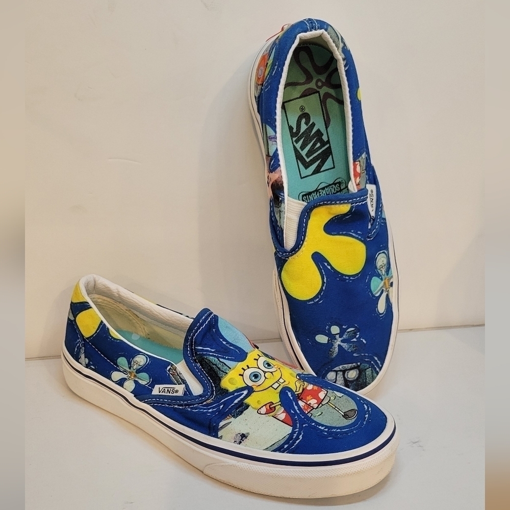 Vans Classic Slip On Spongebob Sneakers Aloha Womens Size 6